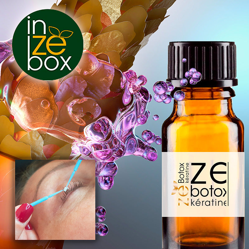 Lotion soin kératine cils et sourcils ZEbotox - Kit Cabine