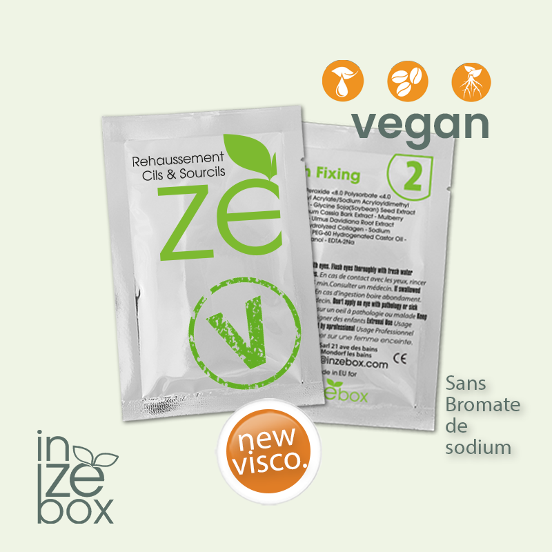 Fixing Vegan avec ingrédients naturels Rehaussement de cils inZEbox