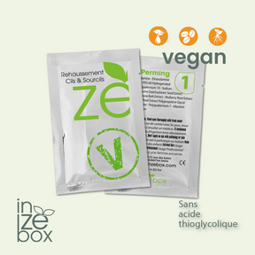 Perming Vegan avec ingrédients naturels Rehaussement de cils inZEbox