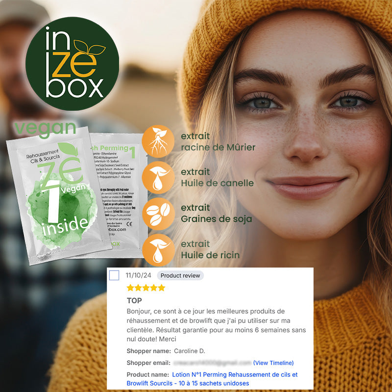 Un Rehaussement de cils avec des ingrédients naturels