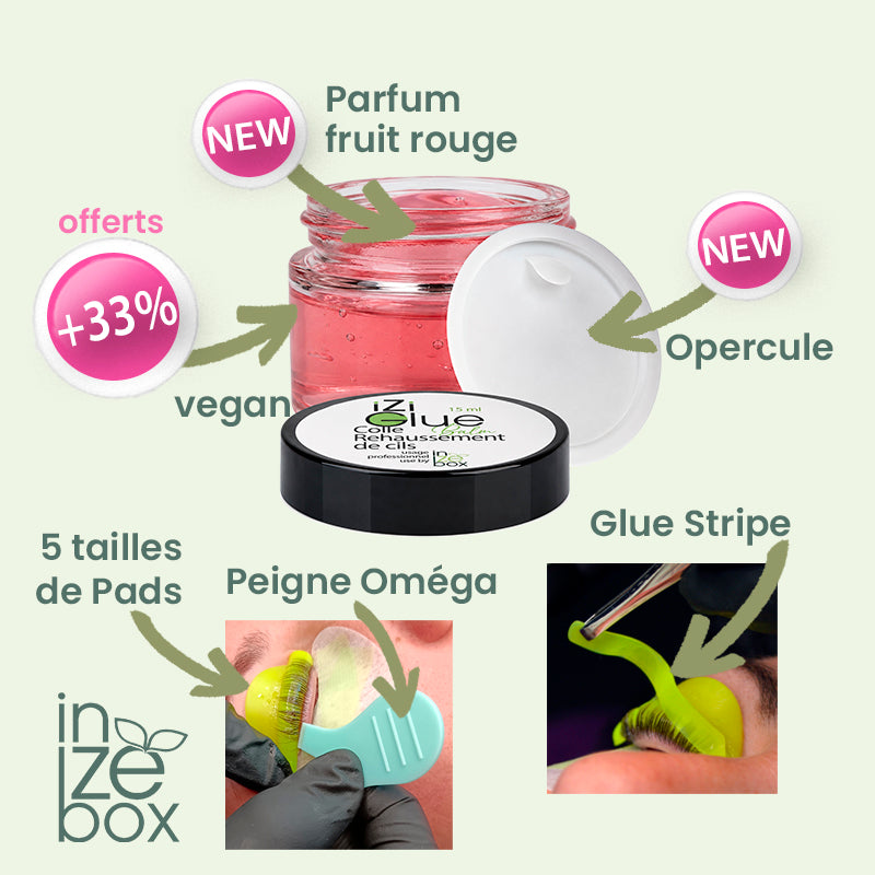 Pack Balm Glue et accessoires - iZi Concept - Rehaussement de Cils & Browlift Sourcils inZEbox