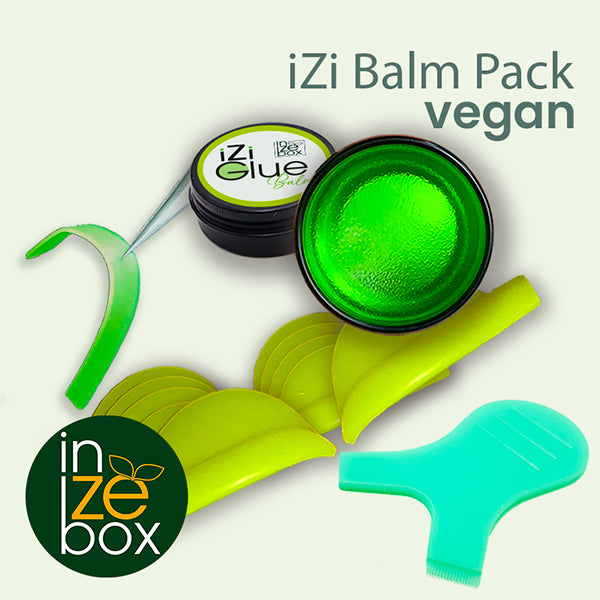 La colle Baume ou Balm Glue Rehaussement de cils inZEbox et ses accessoires