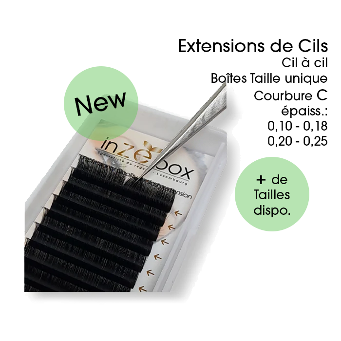 Courbure C - Boîte Cils Taille unique