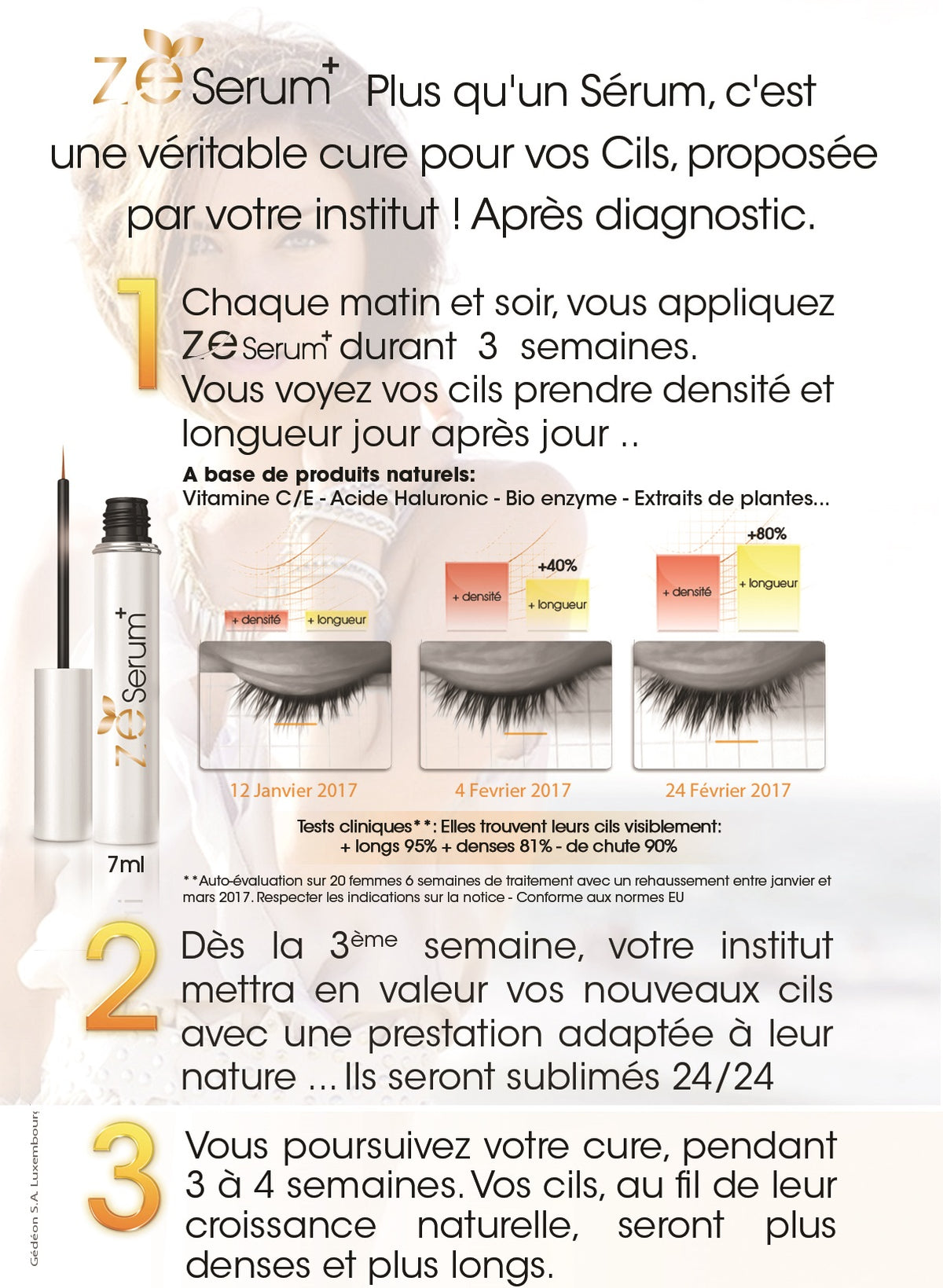 Utilisation et résultats Stimulateur reposse cils ZESerum