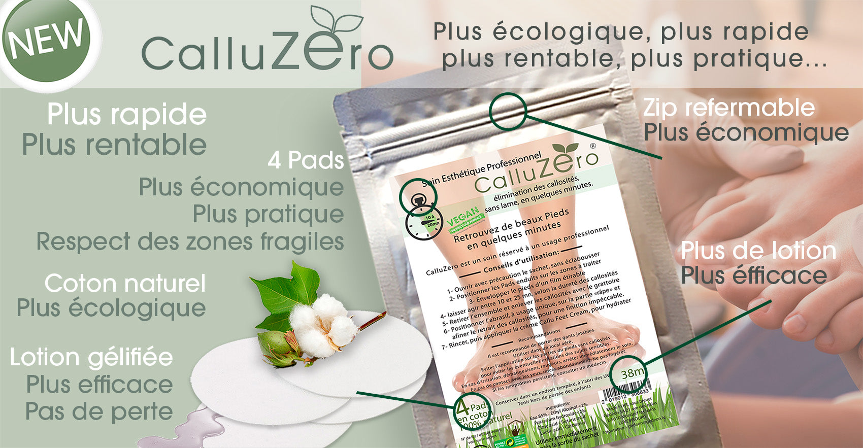 Sachet test par 2ex - Soin anti-callosités calluZEro