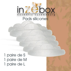 Pads silicones inZEbox: 3 tailles de base + plis le XS pour les 5out petits cils
