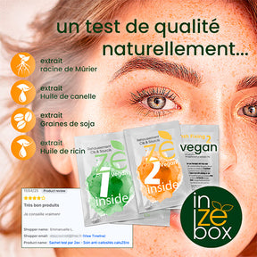 Des ingrédients naturels dans la loiton Perming de Rehaussement de cils inZEbox